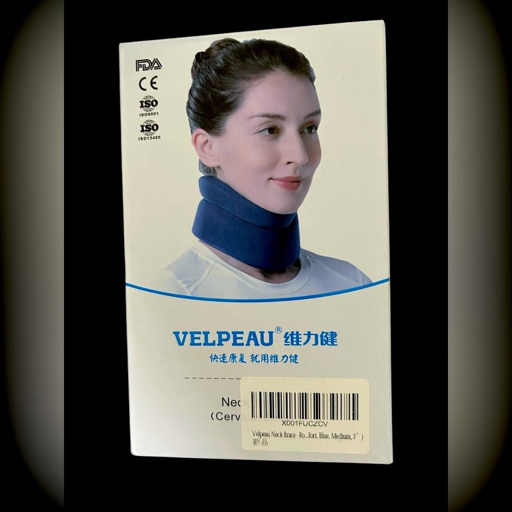 NIB VELPEAU Neck Brace for Neck Pain and Support - Soft Cervical Collar Size M